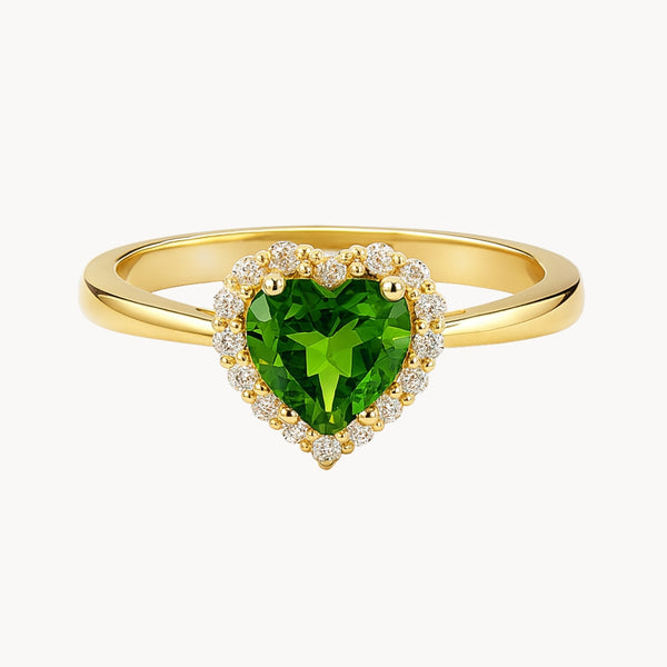 ANILLO DIÓPSIDO Y DIAMANTES PEGGY