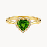 ANILLO DIÓPSIDO Y DIAMANTES PEGGY