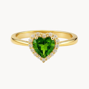 ANILLO DIÓPSIDO Y DIAMANTES PEGGY