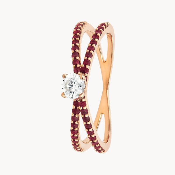 ANILLO RUBIES Y DIAMANTES LOUISE