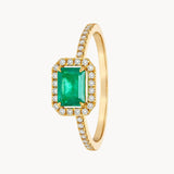 ANILLO ESMERALDA Y DIAMANTES MACIE