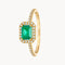 ANILLO ESMERALDA BAGUETTE Y DIAMANTES