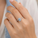 ANILLO CON AGUAMARINA Y DIAMANTES KATIE