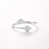 ANILLO ABIERTO ROMBOS CON DIAMANTES NURA