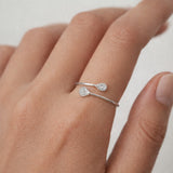 ANILLO ABIERTO CON DIAMANTES EMBLA