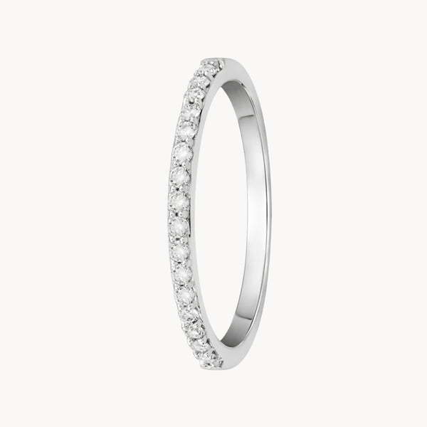 Half wedding band ring with 0.20 carat diamonds NAIA