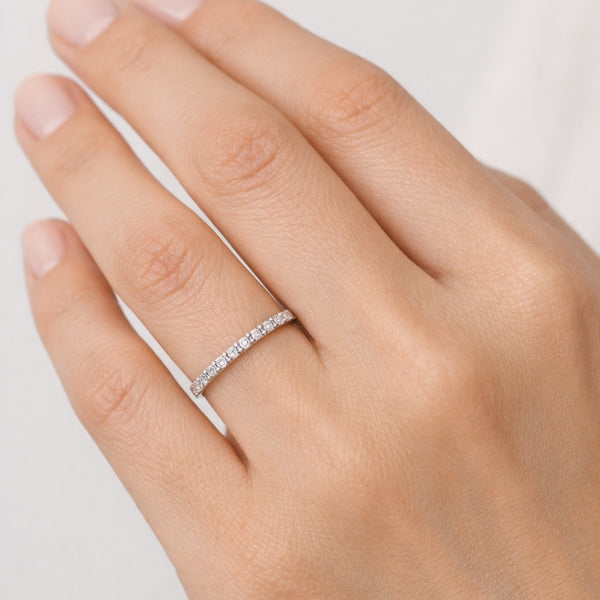 Half wedding band ring with 0.20 carat diamonds NAIA