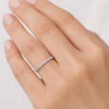 Half wedding band ring with 0.20 carat diamonds NAIA