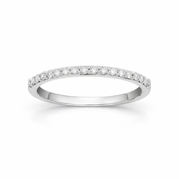 Half wedding band ring with 0.20 carat diamonds NAIA