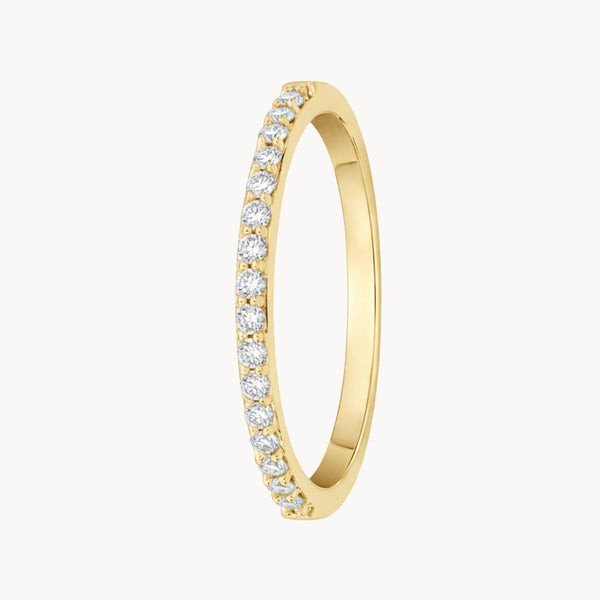 Half wedding band ring with 0.20 carat diamonds NAIA