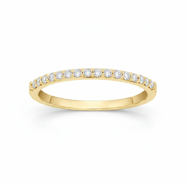 Half wedding band ring with 0.20 carat diamonds NAIA