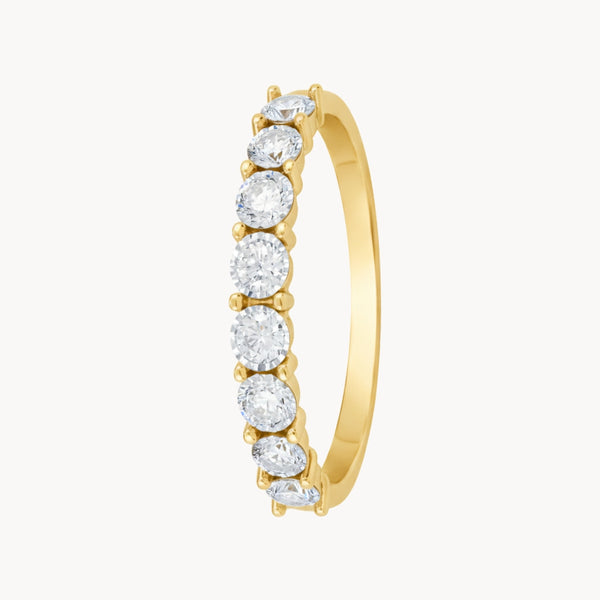 ANILLO MEDIA ALIANZA CON DIAMANTES 0.34 QUILATES RAISEL