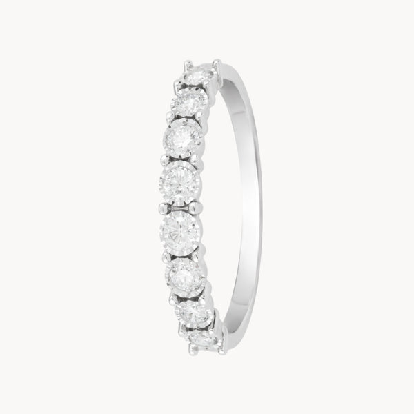 ANILLO MEDIA ALIANZA CON DIAMANTES 0.34 QUILATES RAISEL