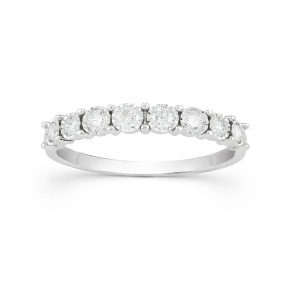 ANILLO MEDIA ALIANZA CON DIAMANTES 0.34 QUILATES RAISEL