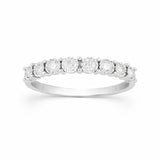 ANILLO MEDIA ALIANZA CON DIAMANTES 0.34 QUILATES RAISEL