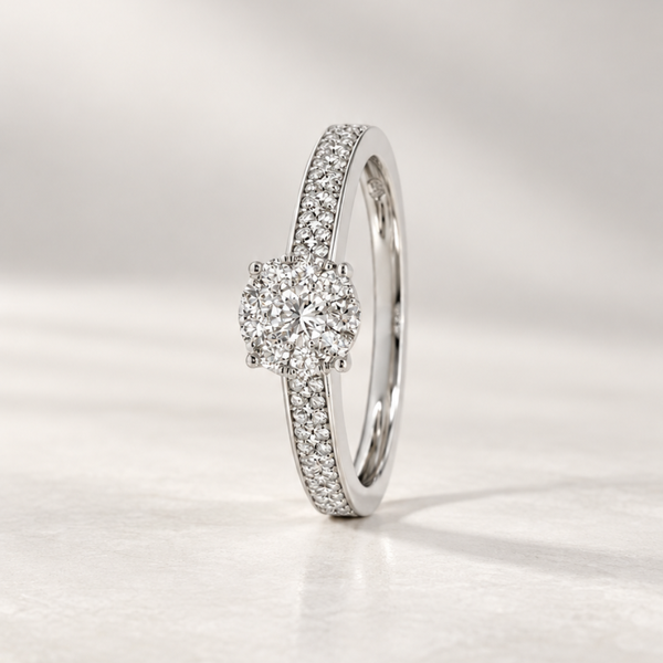 Pavé Diamond Rosette Ring