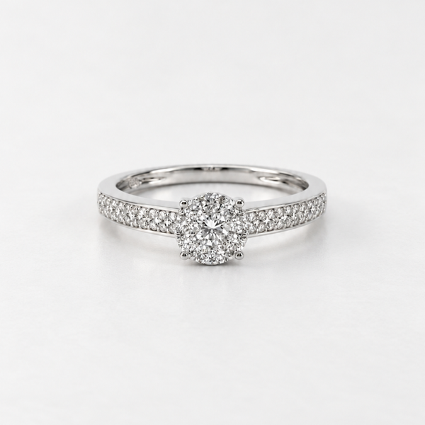 Pavé Diamond Rosette Ring