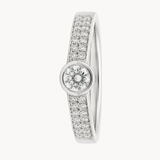 ANILLO DIAMANTE EN BISEL CON DOBLE PAVE