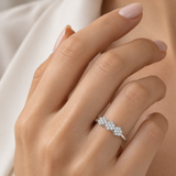 ANILLO TRES ROSETONES DE DIAMANTES