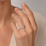 ANILLO DIAMANTE EN BISEL CON PAVE