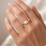 ANILLO SELLO CON DIAMANTE Y ESTRELLA POLAR