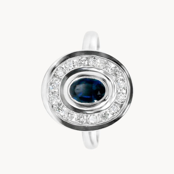 ANILLO ZAFIRO Y DIAMANTES JOSIE