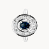 ANEL DE SAFIRA E DIAMANTES JOSIE