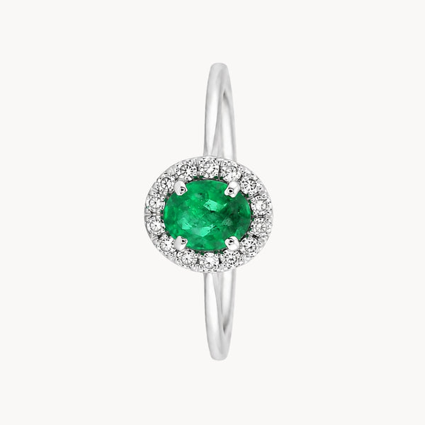 ANILLO ESMERALDA Y DIAMANTES BRIGITTE