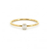 ANILLO SOLITARIO CON DIAMANTE TALLA RADIANT 0.15 QUILATES