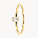 ANILLO SOLITARIO CON DIAMANTE TALLA RADIANT 0.15 QUILATES