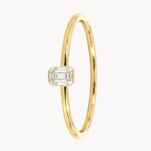 ANILLO SOLITARIO CON DIAMANTE TALLA RADIANT 0.15 QUILATES