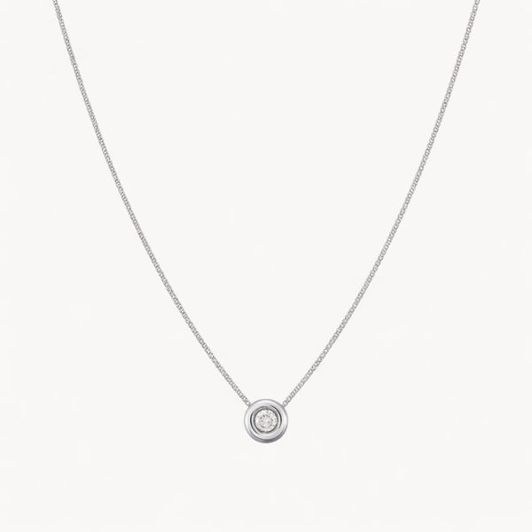 COLGANTE DIAMANTE CHATON 0.050 QUILATES PUNTO DE LUZ