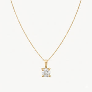 COLGANTE CON DIAMANTE GARRAS 0.30 QUILATES PUNTO DE LUZ CERTIFICADO IGI