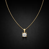 COLGANTE CON DIAMANTE GARRAS 0.30 QUILATES PUNTO DE LUZ CERTIFICADO IGI