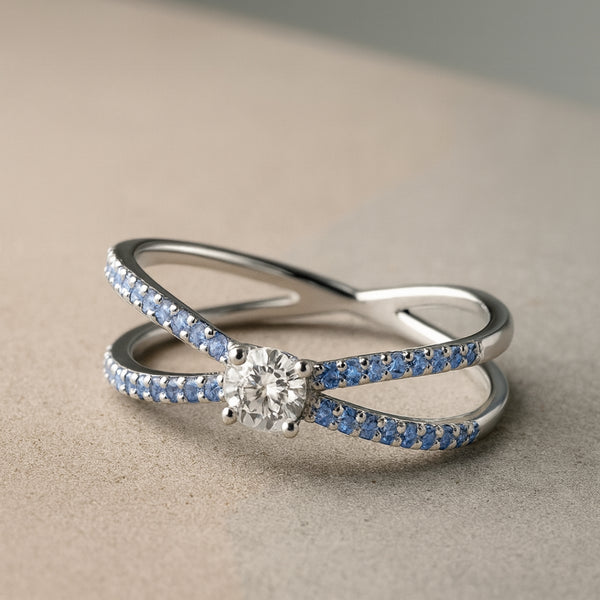 JAIDA EMERALD AND DIAMOND RING