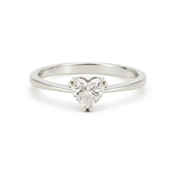 ANILLO SOLITARIO DIAMANTE TALLA CORAZON
