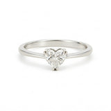 ANILLO SOLITARIO DIAMANTE TALLA CORAZON