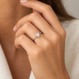 ANILLO SOLITARIO DIAMANTE TALLA CORAZON