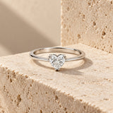 ANILLO SOLITARIO DIAMANTE TALLA CORAZON