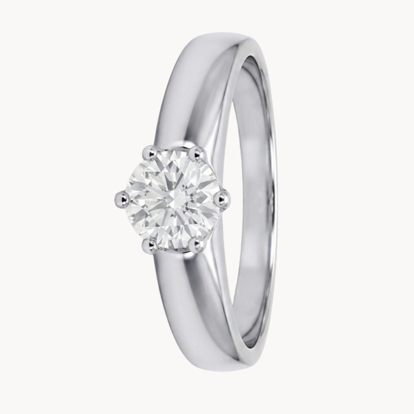 ANILLO SOLITARIO CON MONTURA GRUESA