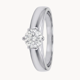 ANILLO SOLITARIO CON MONTURA GRUESA