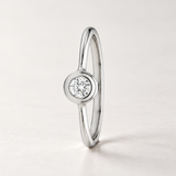 ANILLO SOLITARIO DIAMANTE EN BISEL