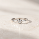 ANILLO SOLITARIO DIAMANTE EN BISEL