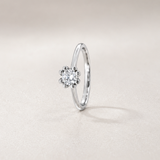 ANILLO SOLITARIO DIAMANTE CON GARRAS DE BOLA