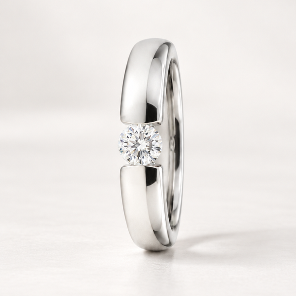 ANILLO SOLITARIO DIAMANTE EN TENSION