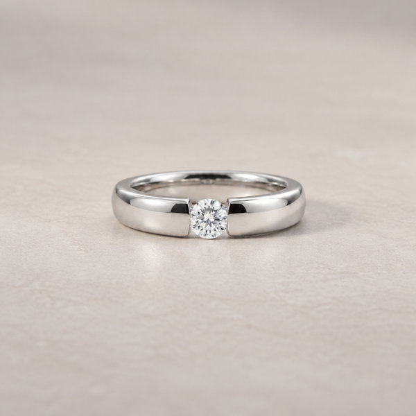 ANILLO SOLITARIO DIAMANTE EN TENSION