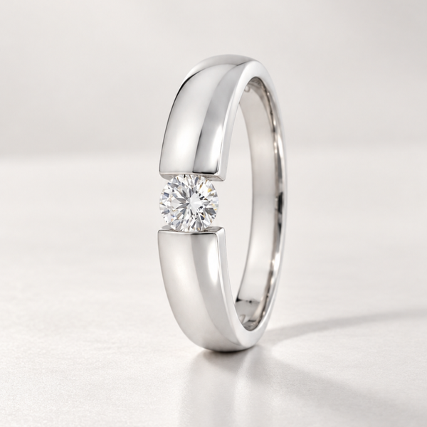 SUSPENDED DIAMOND SOLITAIRE RING
