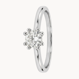 ANILLO SOLITARIO DIAMANTE EN OCHO GARRAS