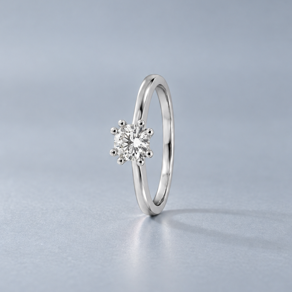 Eight-Prong Diamond Solitaire Ring
