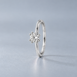 ANILLO SOLITARIO DIAMANTE EN OCHO GARRAS